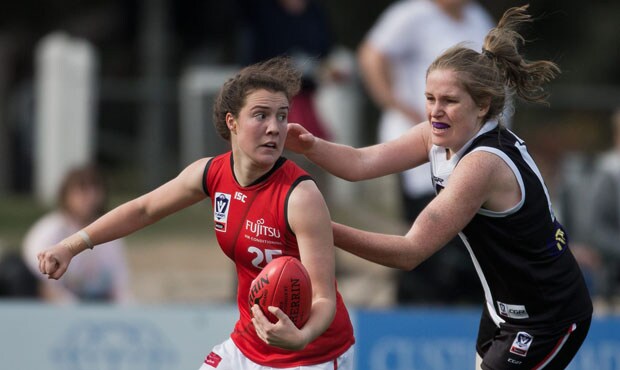 Neaves_webhero.jpg Bec Neaves has proven to be a vitally reliable defender for the Bombers this season.